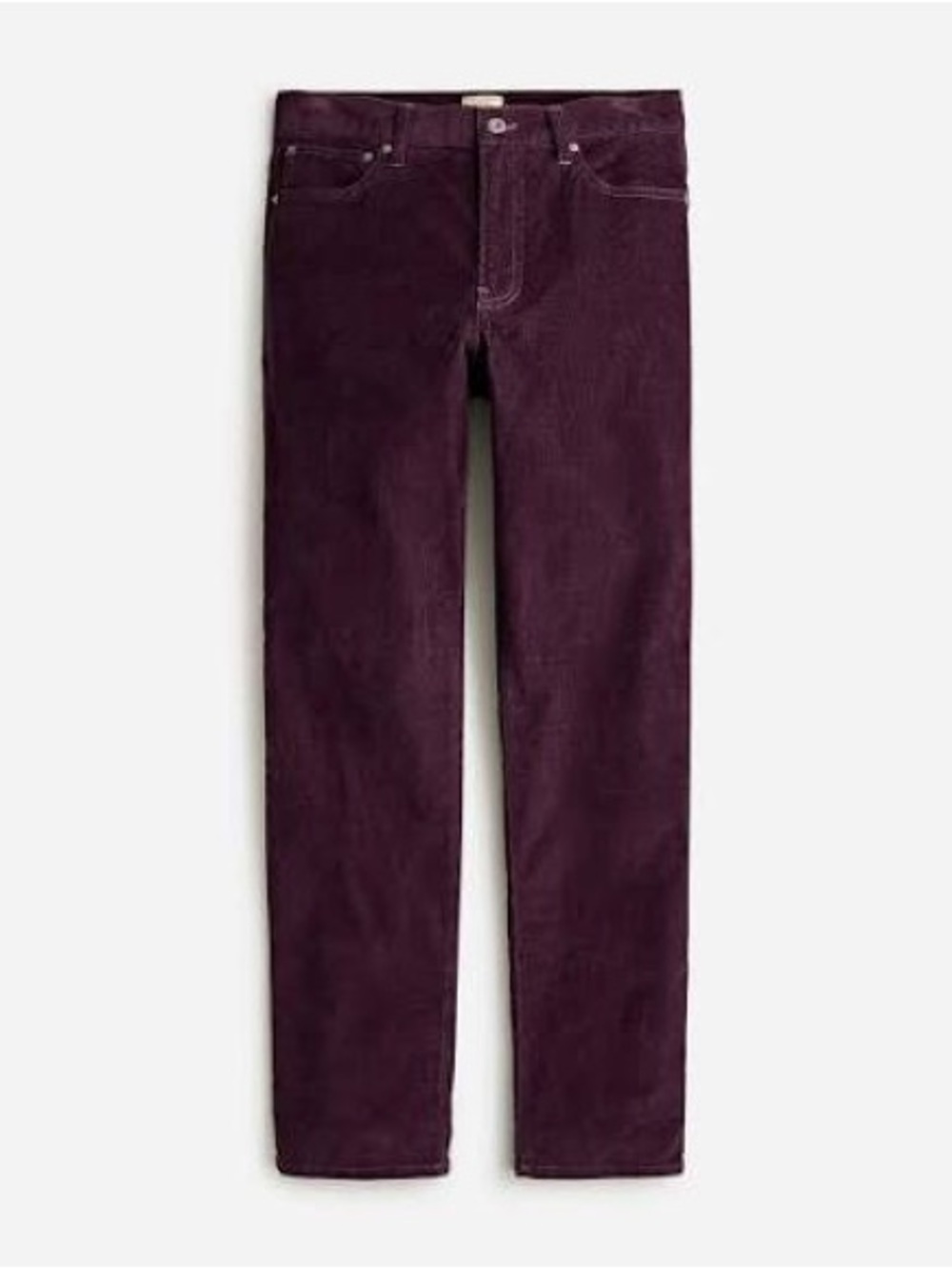 J. Crew Corduroy Cigarette Pants in Plum
